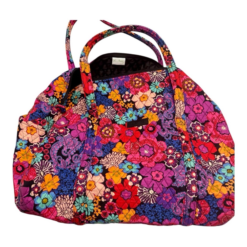 Vera Bradley Pink and Purple Floral Duffel Bag
